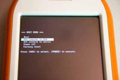 u-boot boot menu on Neo1973